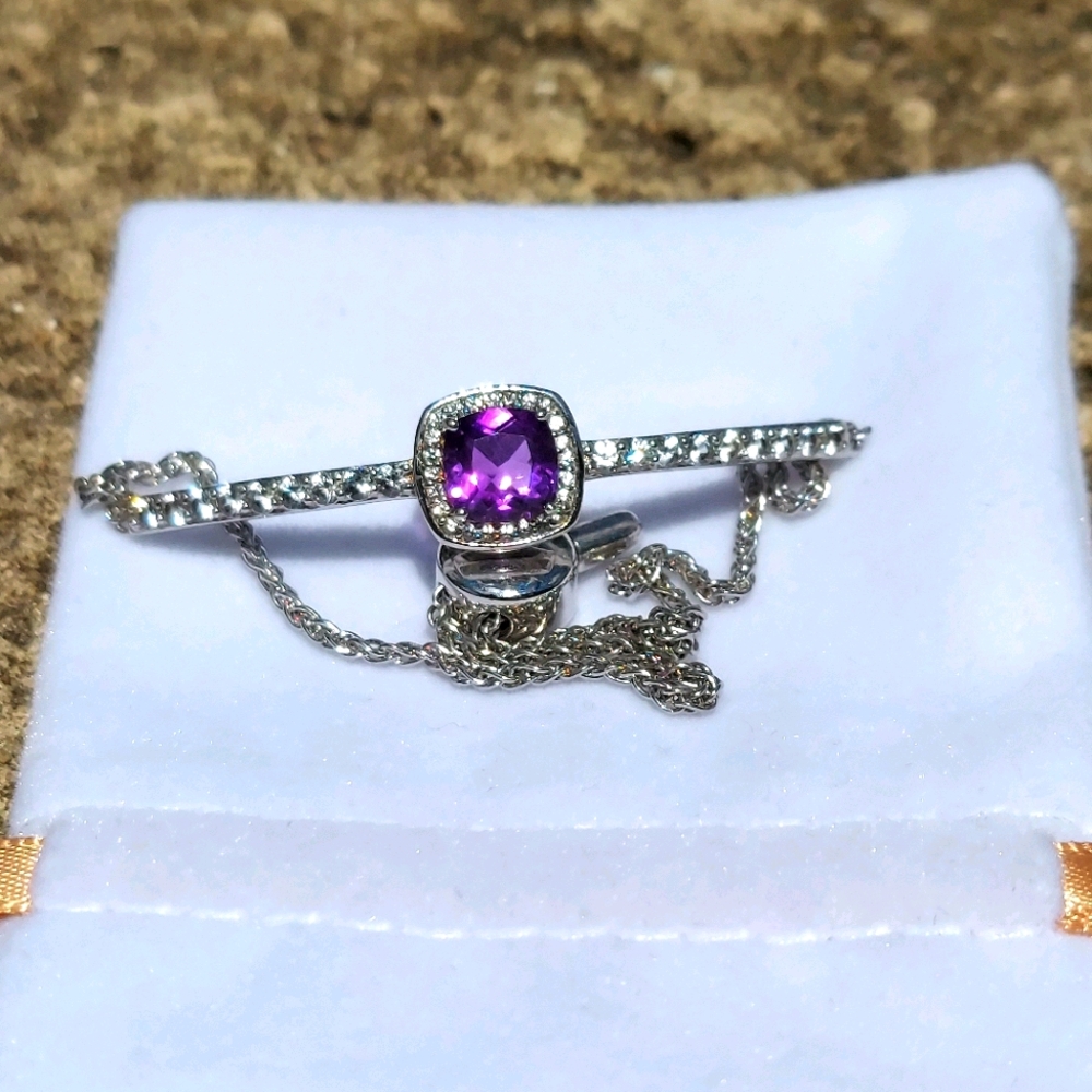 Amethyst bolo bracelet